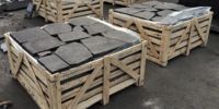 Charcoal Black Granite Crazy Paving